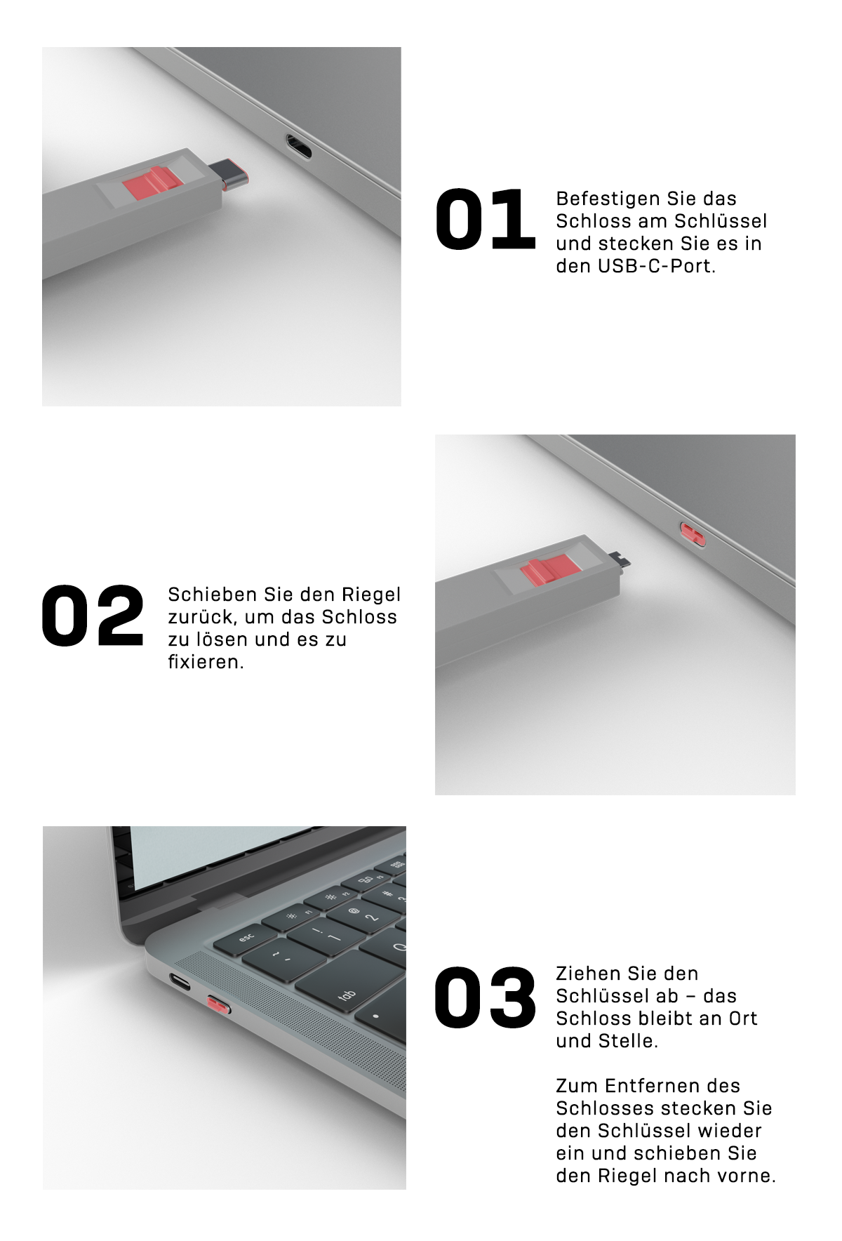USB-C Port Blocker - Instructions