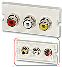 Wandblende Cinch-Stecker