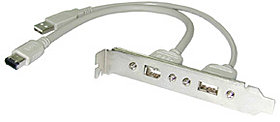 Slotblech-Adapter USB/FireWire