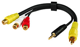 Adapter 3pol. Videokabel/PC