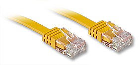 Patchkabel flach, gelb, 10m