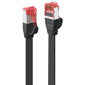 Cat6 Patchkabel flach schwarz 3m