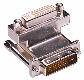 DVI-I Dual Link Winkeladapter