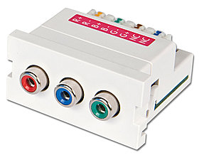 Cat.5 Extender Wanddose 3x RCA