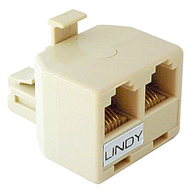 Adapter RJ11 Stecker 2x RJ11 Kupplung